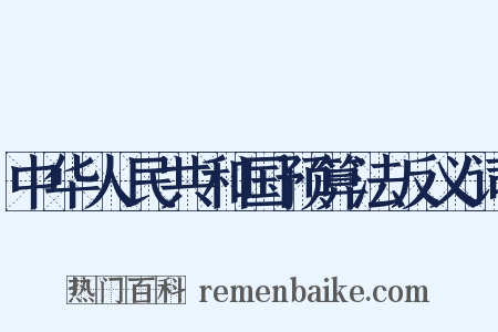 中华人民共和国预算法反义词是什么意思的图片